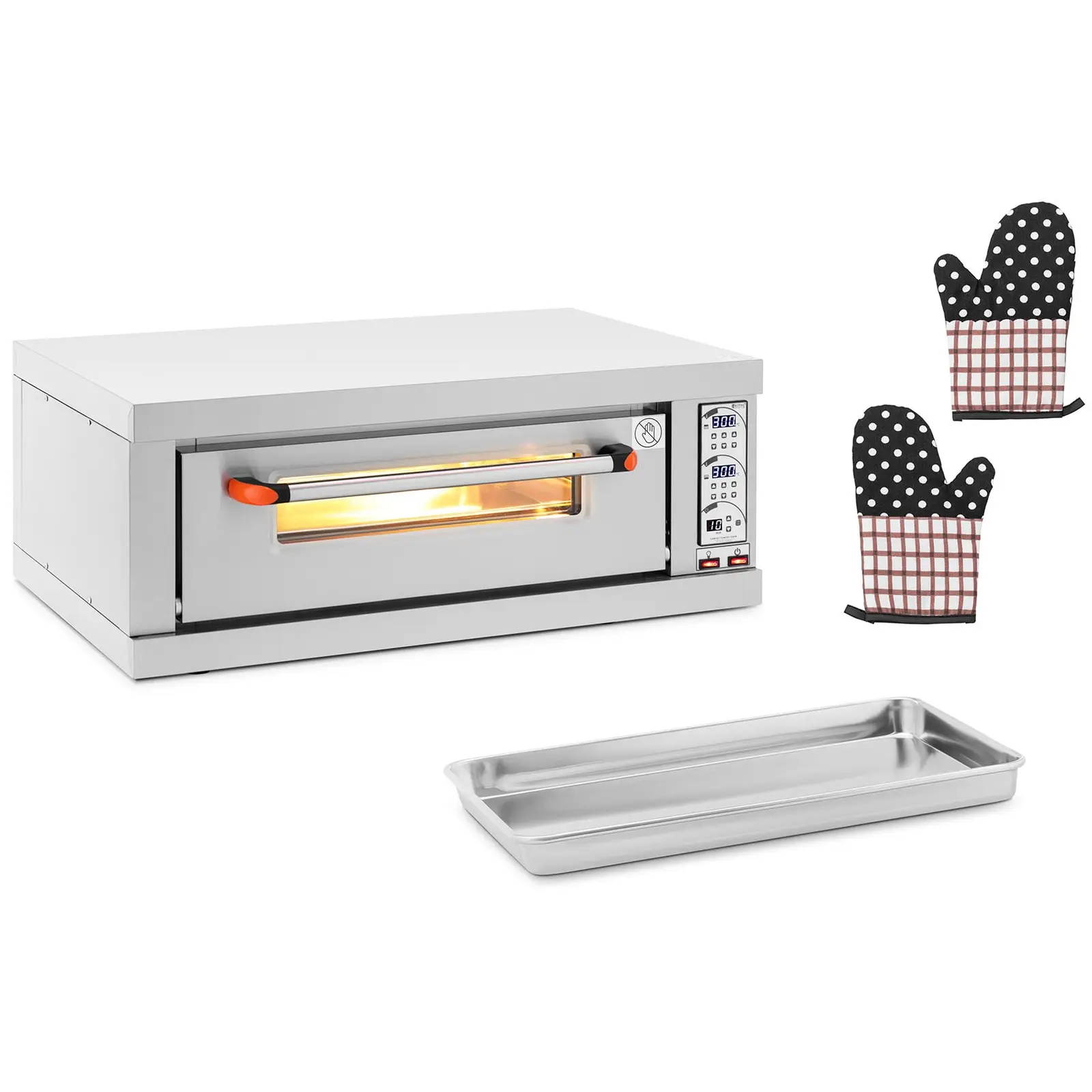 Pizzaovn - 1 kammer - 3200 W - Timer - Royal Catering