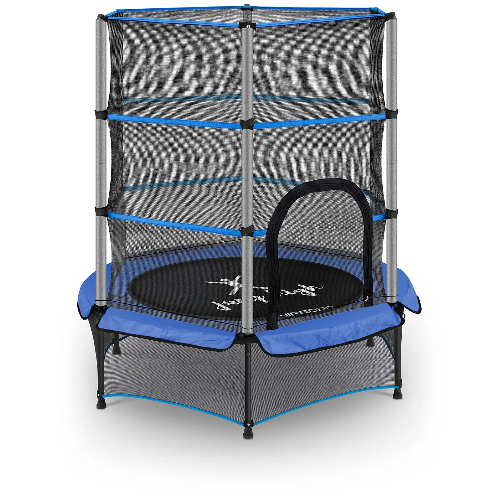 Trampoline for barn med sikkerhetsnett - 140 cm - 50 kg - blå