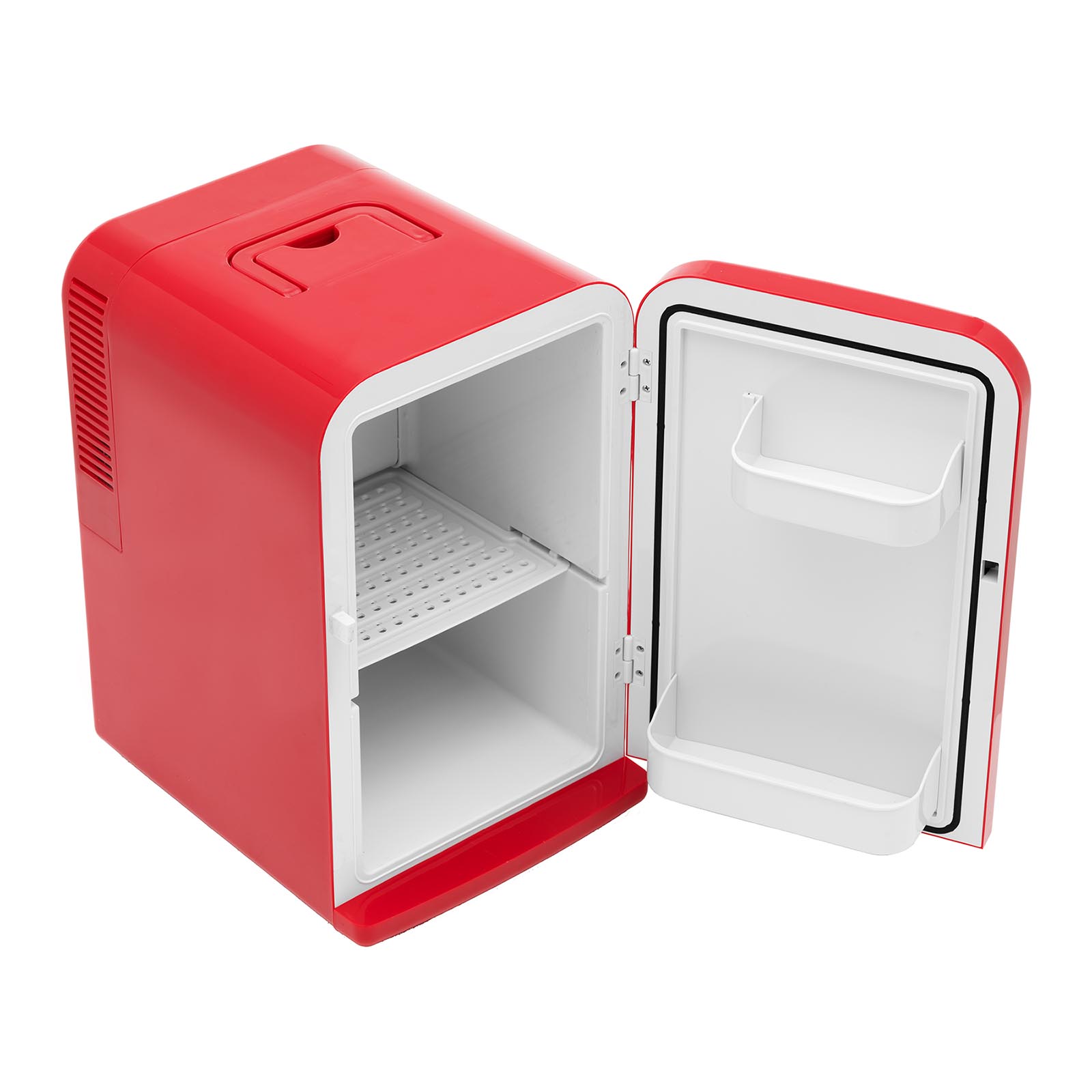 Minikjøleskap 12 V / 230 V - 2-i-1 apparat med holde-varm funksjon - 15 L - Rød