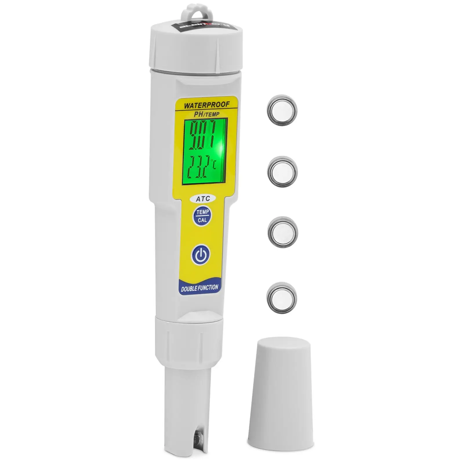 pH-måler med temperaturmåling - LCD - 0-14 pH / Temperatur 0 - 50 °C