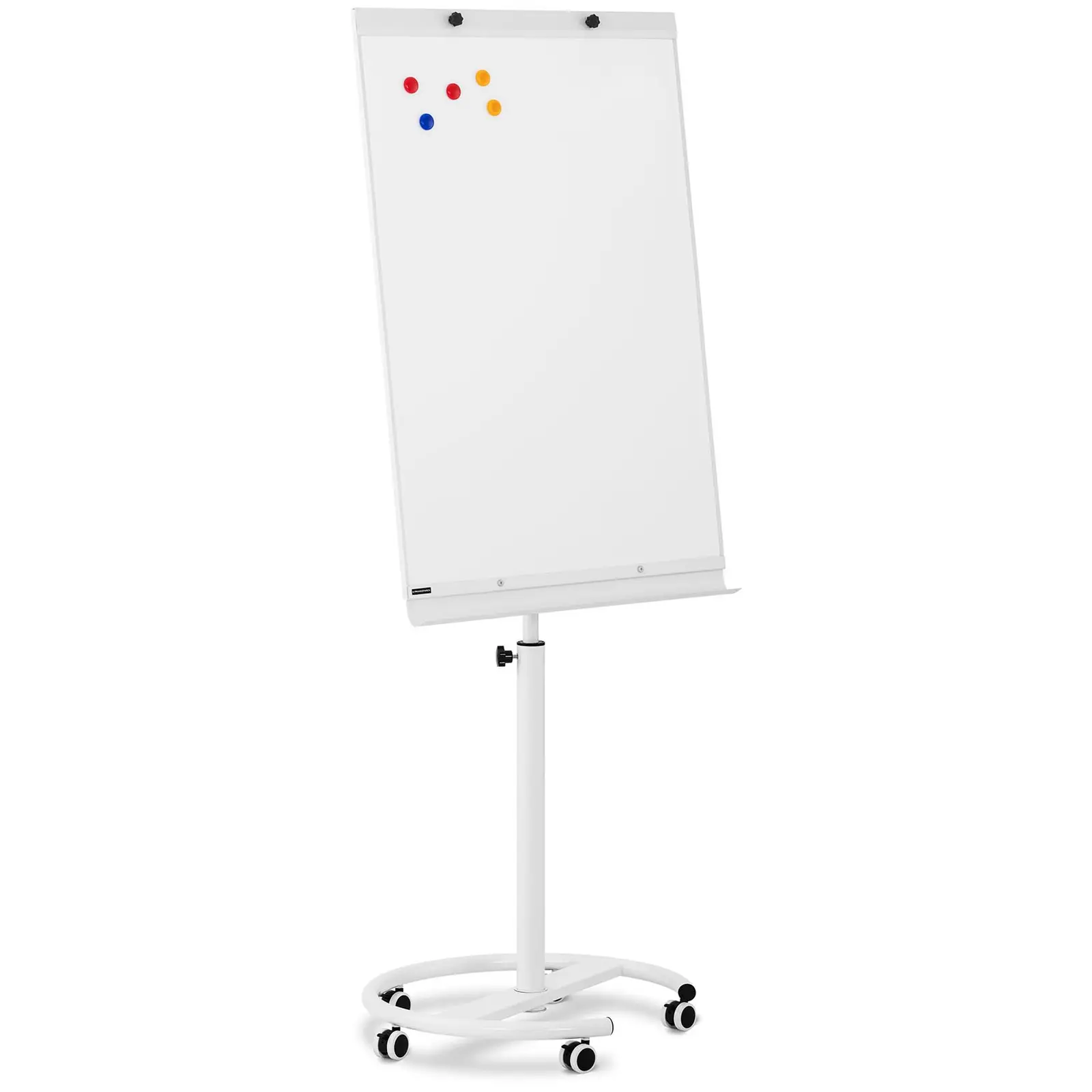 Whiteboard - 70 x 100 cm - magnetisk - høydejusterbar - 5 hjul