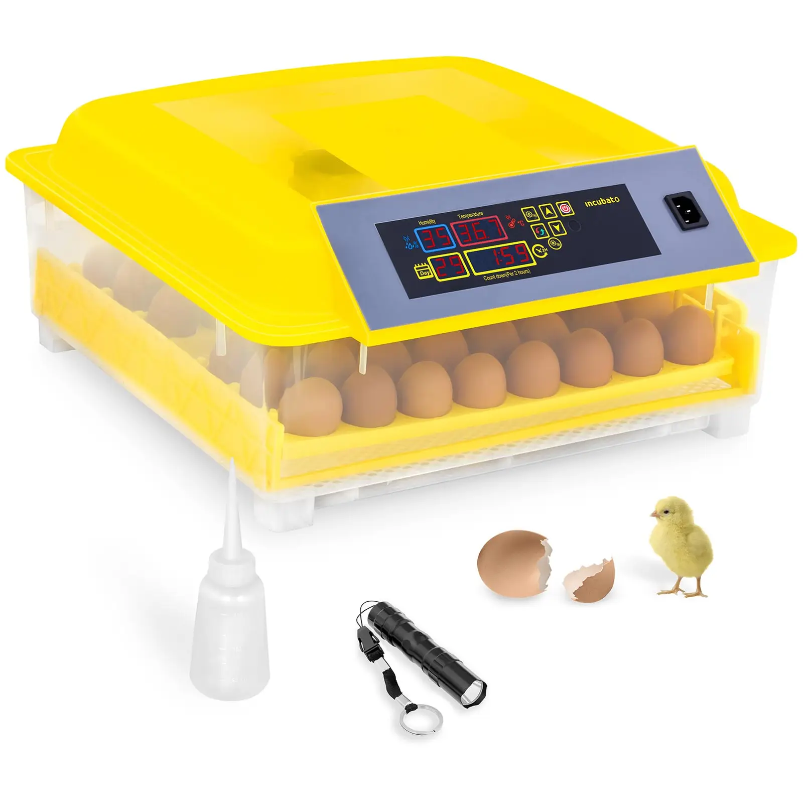 B-varer Rugemaskin - 48 egg - Inkl. egglampe og vanndispenser - Helautomatisk