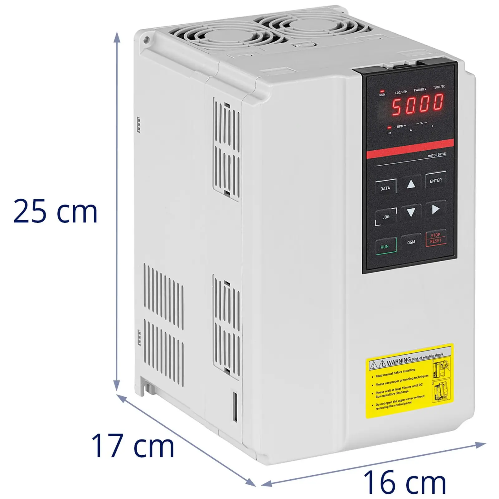 Frekvensomformer - 3,7 kW / 5 hk - 380 V - 50 - 60 Hz - LED