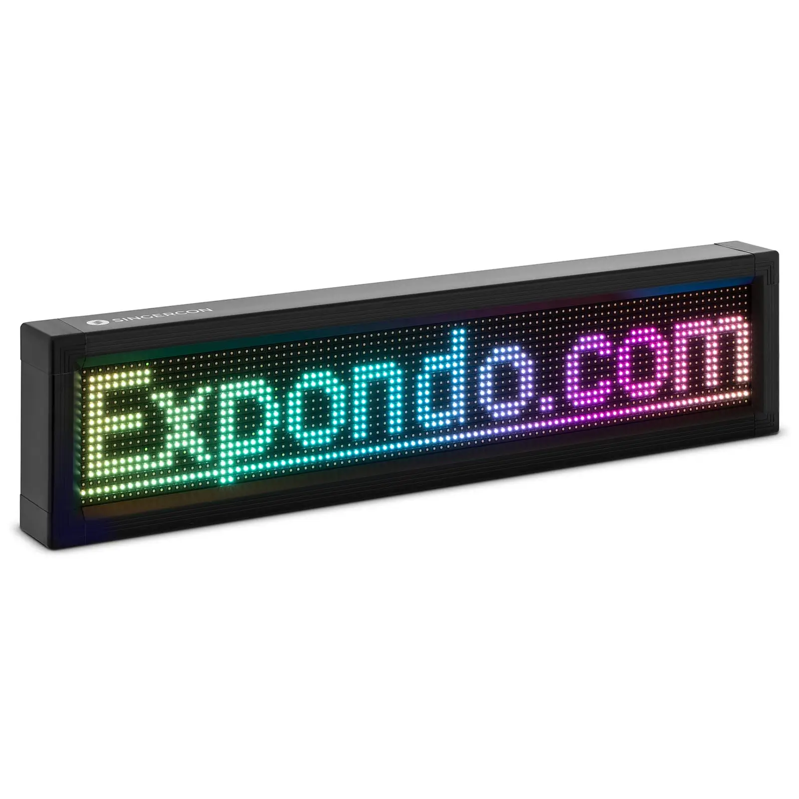 LED-reklameskilt - 96 x 16 fargede lysdioder - 67 x 19 cm - programmerbar via iOS og Android
