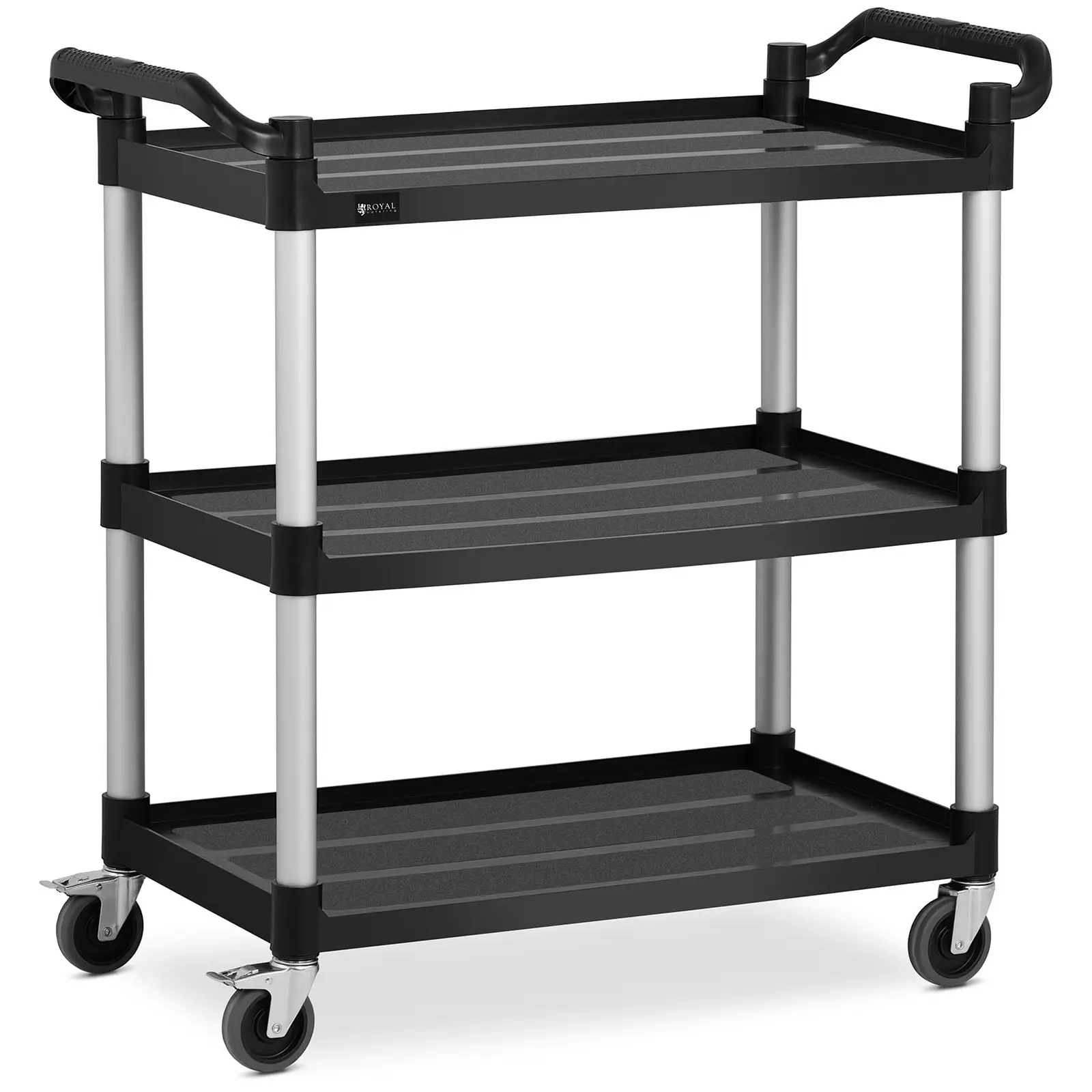 Service Cart - 3 shelves - 49 x 84.5 cm - 90 kg - black