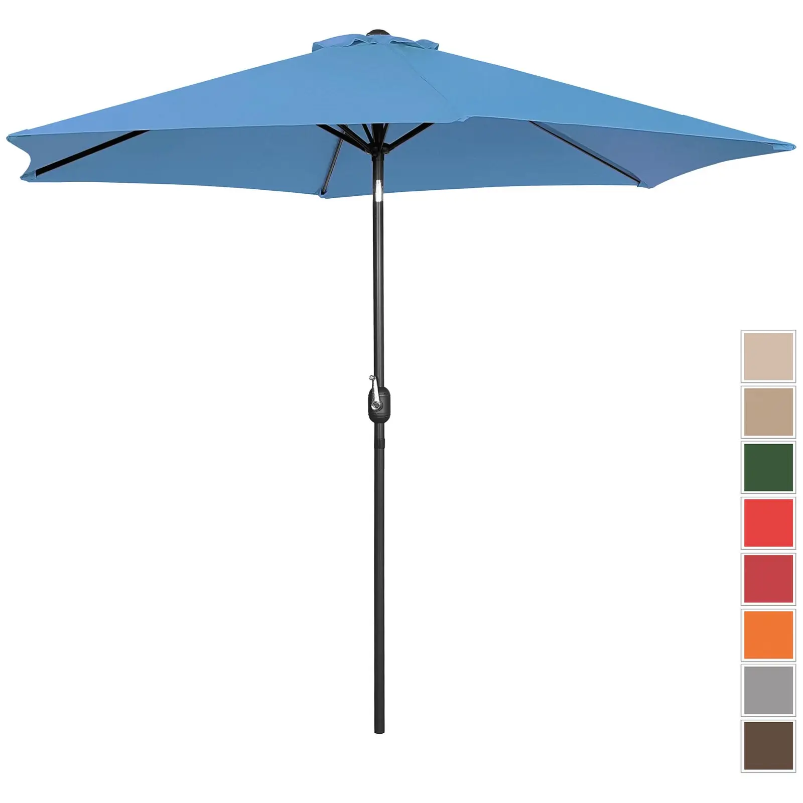 Parasoll - Blå - sekskantet - Ø 300 cm - vippbar