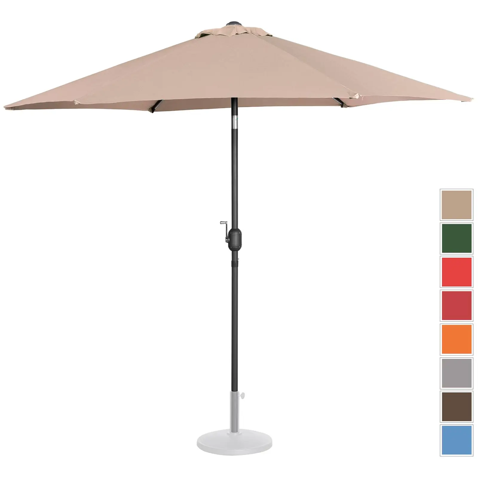 B-varer Stor parasoll - krem - sekskantet - Ø 270 cm - kan skråstilles