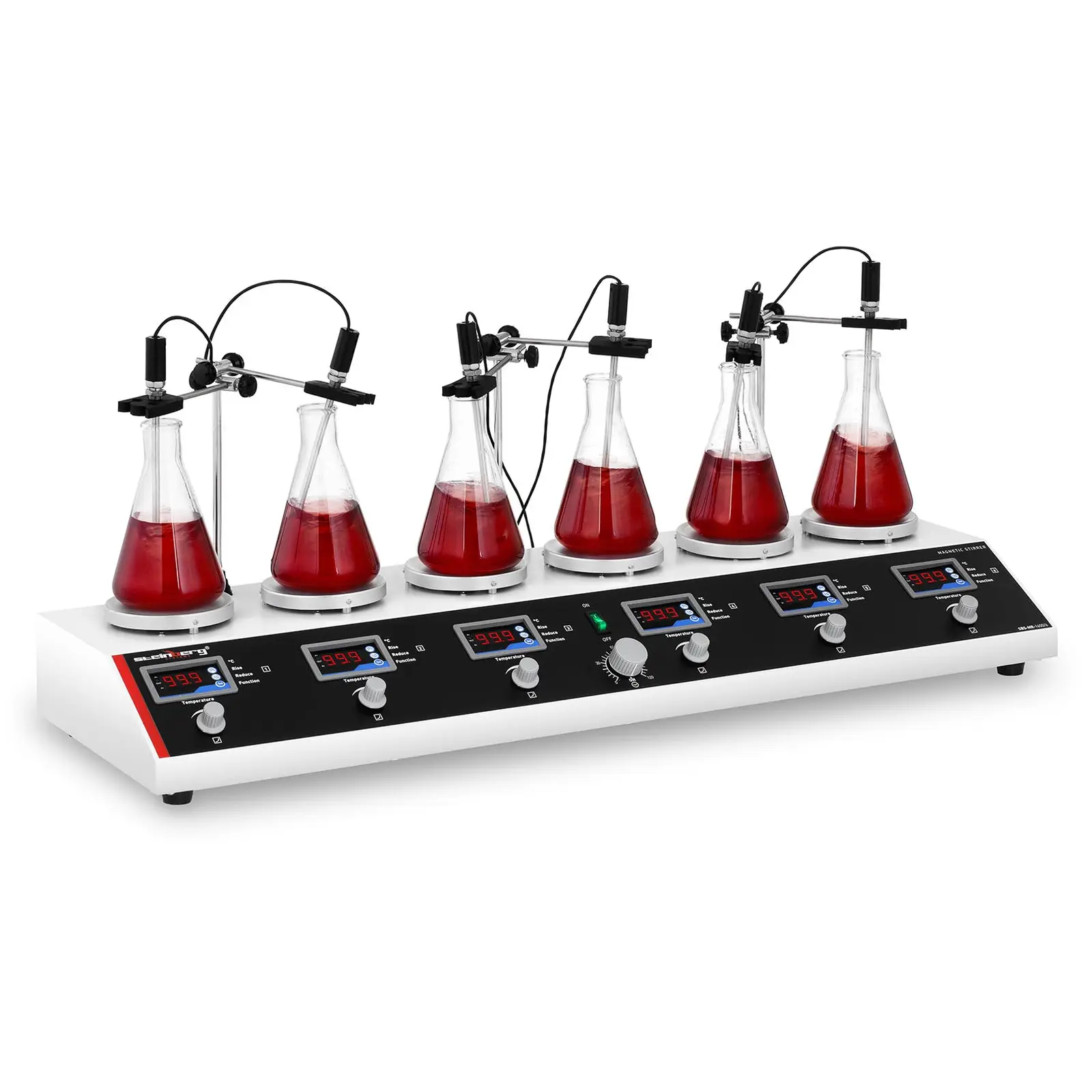 Magnetic Stirrer with a 6-Unit Hotplate