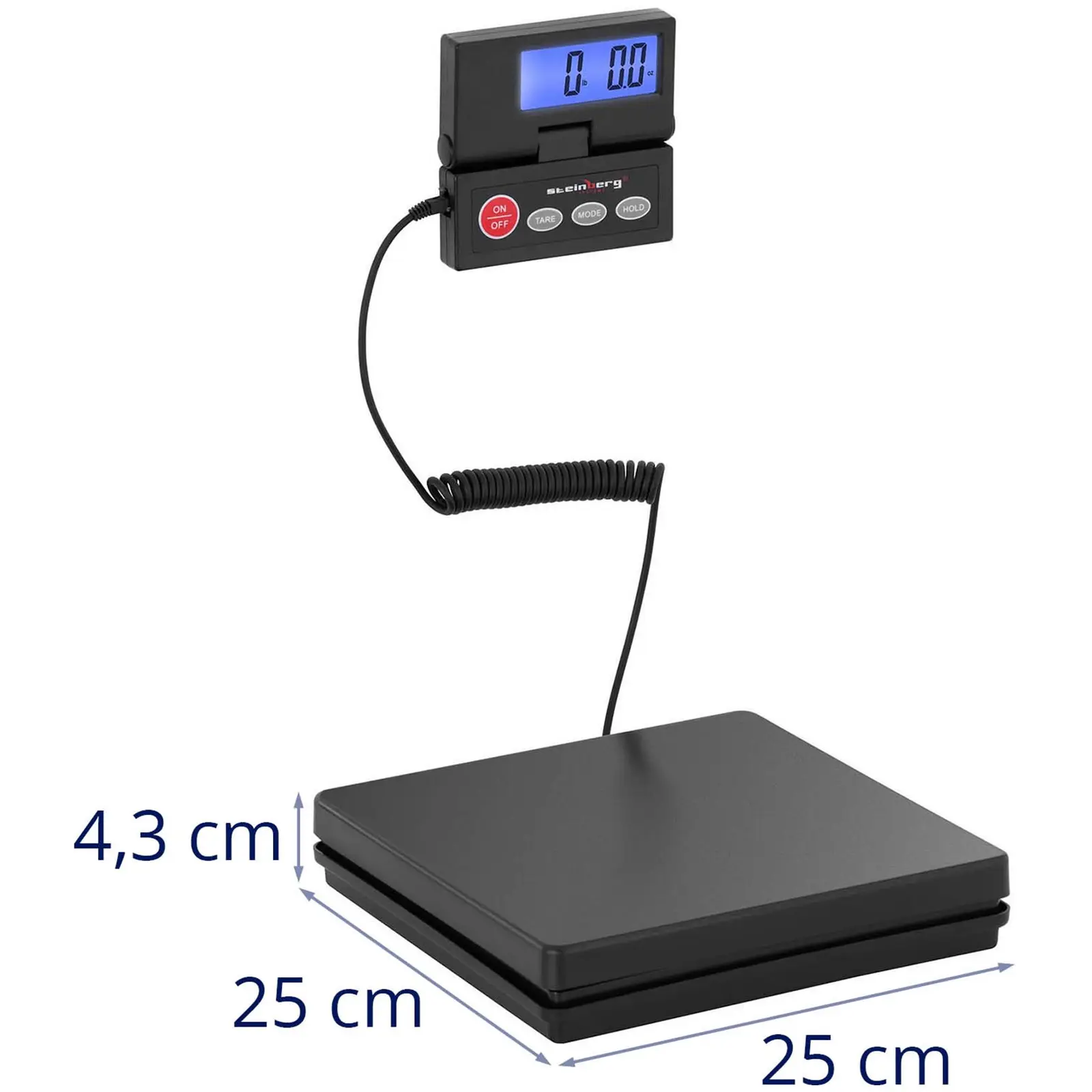 Digital pakkevekt - 40 kg / 1 g - Basic - ekstern LCD