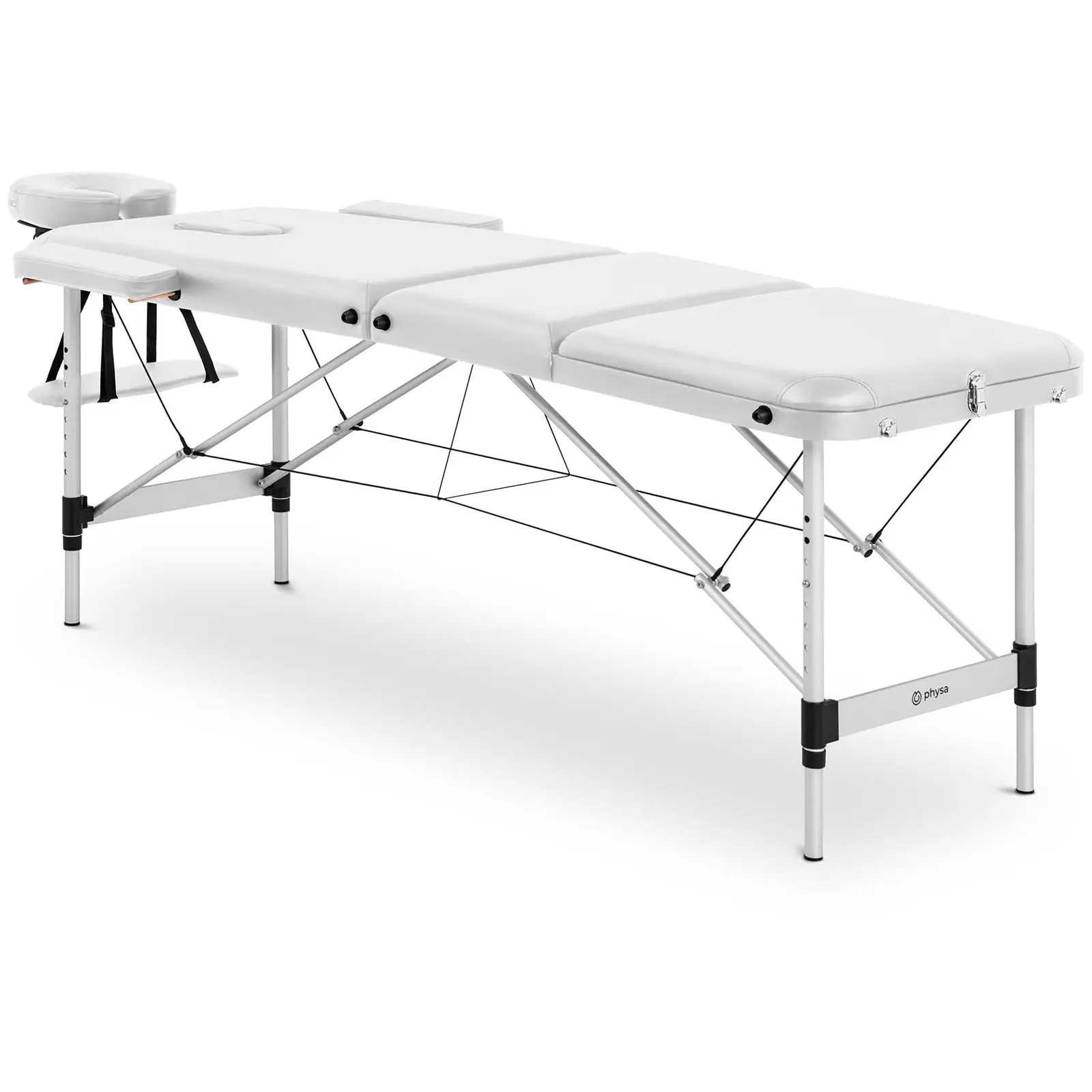 Sammenlegbart massasjebord - 185 x 60 x 59 cm - 180 kg - White