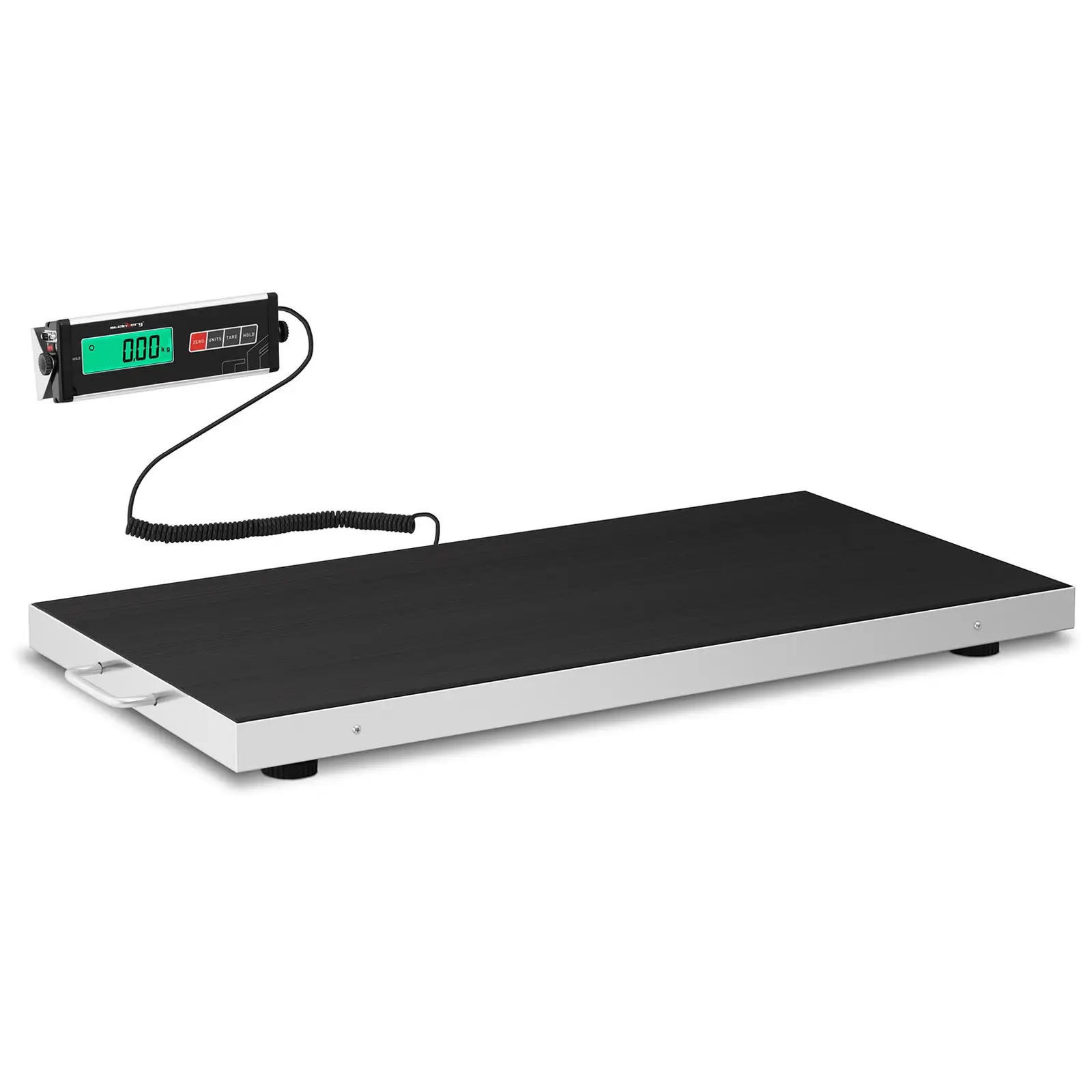 Gulvvekt - 150 kg / 50 g - sklisikker matte - LCD-skjerm