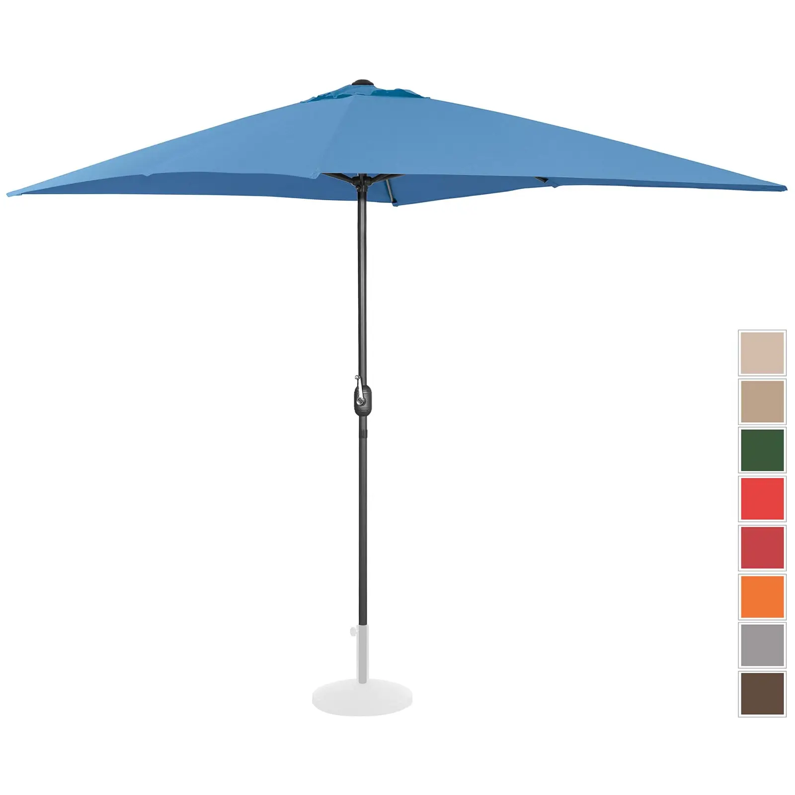 B-varer Stor parasoll - blå - rektangulær - 200 x 300 cm