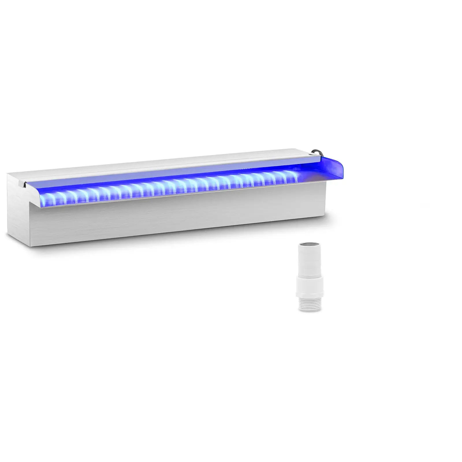 Overspenningsdusj – 45 cm – LED-belysning – blå/hvit